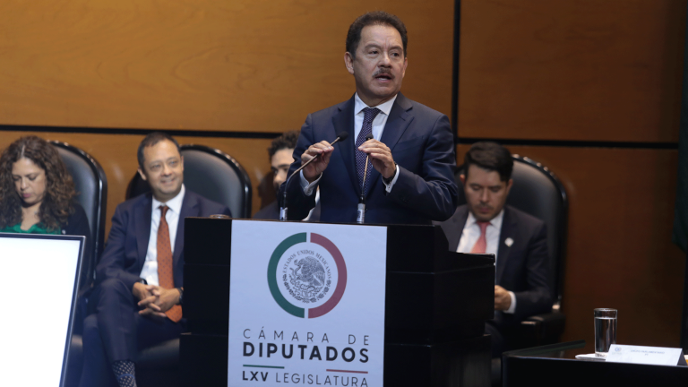 Ignacio Mier, líder parlamentario de Morena en la Cámara de Diputados. Foto EE: Eric Lugo