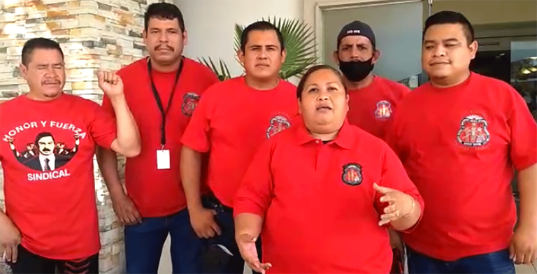 Imelda Jiménez, secretaria de Asuntos Políticos del Sindicato Minero Metalúrgicos Similares de la República Mexicana. Foto EE: Especial / Captura de video