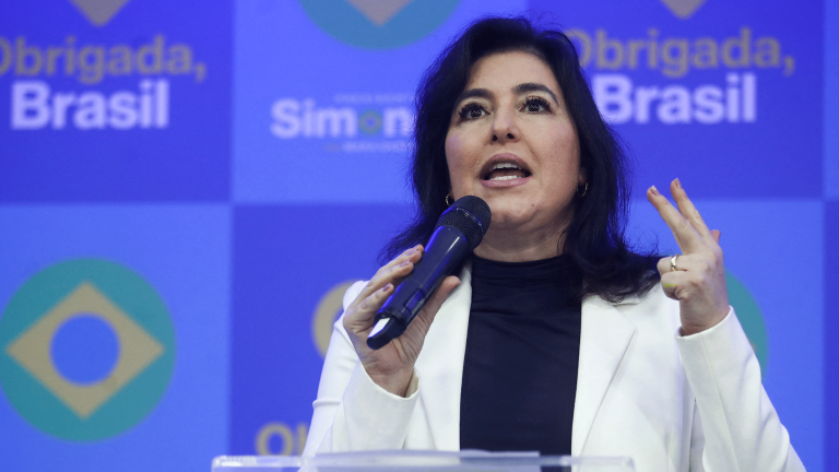 La senadora Simone Tebet declaró este miércoles su apoyo a Luiz Inácio Lula da Silva para el balotaje del 30 de octubre. Foto: Reuters