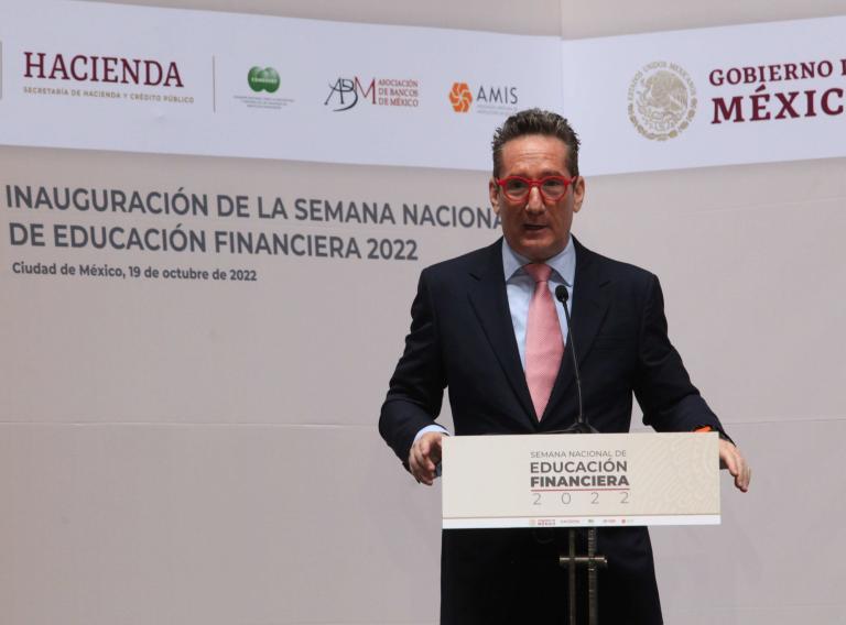 Daniel Becker, presidente de la ABM, en la inauguración de la Semana Nacional de Educación Financiera.