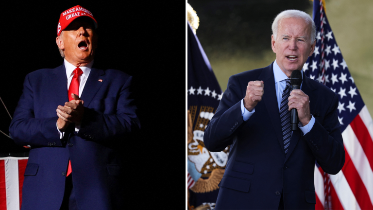 El presidente Joe Biden y el expresidente Donald Trump participan en diversos mítines antes de las elecciones intermedias que se realizarán esta semana en Estados Unidos. Foto EE: Especial / Reuters