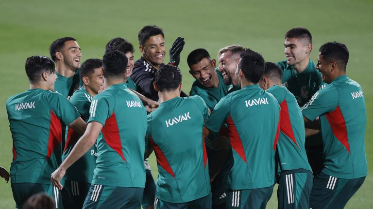 Selección Mexicana entrenando en Qatar. Foto: Reuters