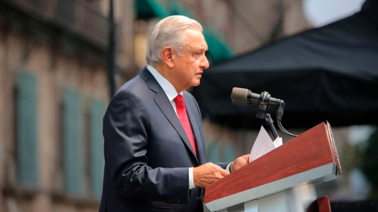 El presidente Andrés Manuel López Obrador durante su mensaje presidencial del 1 de diciembre del 2021. Foto EE: Archivo