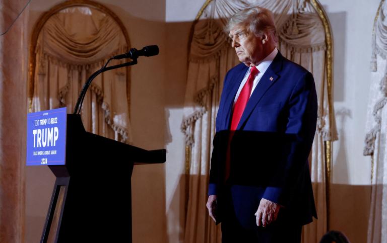 Donald Trump anunció el 15 de noviembre pasado sus intenciones para volver a contender por la presidencia de los Estados Unidos en las elecciones del 2024. Foto: Reuters