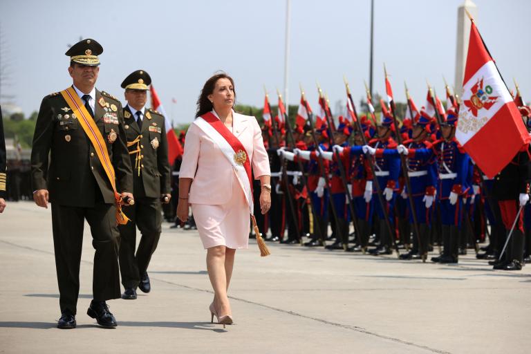 Ceremony to commemorate Day of the Peruvian Army and anniversary of Battle of Ayacucho, in Lima