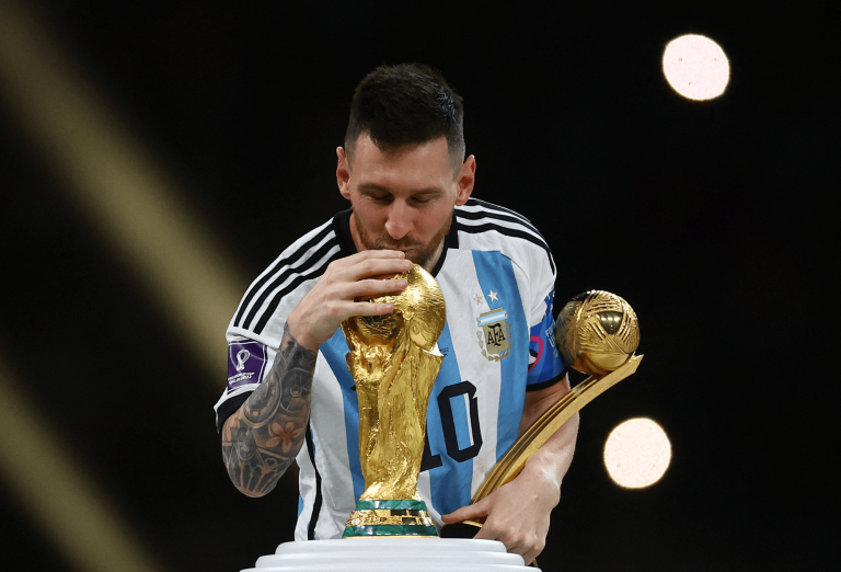 Lionel Messi logró el Balón de Oro del Mundial de Qatar 2022. Foto: Reuters