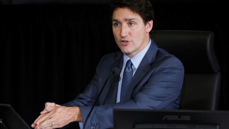 Canada's Prime Minister Justin Trudeau testifies at the Public Order Emergency Commission in Ottawa, Ontario, Canada November 25, 2022. REUTERS/Blair Gable