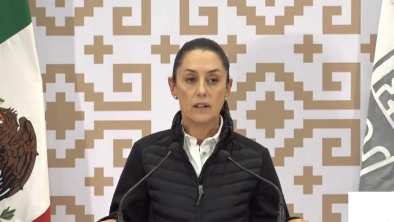 Claudia Sheinbaum Pardo, jefa de Gobierno de la Ciudad de México, en conferencia de prensa desde el C5. Foto EE: Especial Captura de video