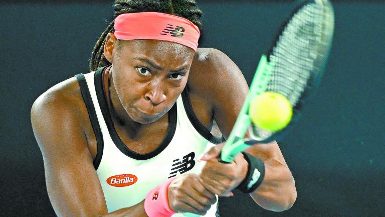 Coco Gauff es la primera jugadora en ganar 100 partidos del cuadro principal de la WTA antes de cumplir 19 años desde Caroline Wozniacki en Madrid 2009. Foto: AFP