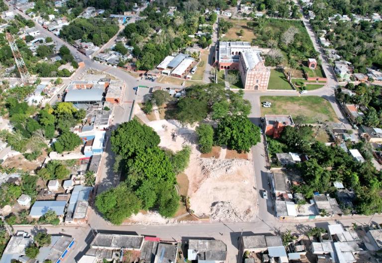 El municipio de Uayma, Yucatán, fue donde se iniciaron las labores de la Sedatu en este año respecto al Programa de Mejoramiento Urbano. Foto: Cortesía: Sedatu.