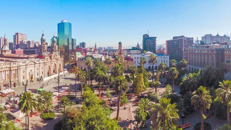 Plaza,De,Las,Armas,Square,In,Santiago,,Chile