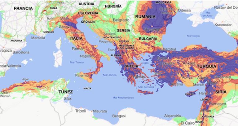 Riesgo de terremotos en los países de la cuenca mediterránea. FM Global