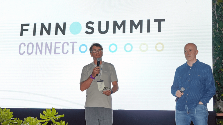 Andrés Fontao (derecha), cofundador de Finnovista, participó en Finnosummit Connect. Foto EE: Especial