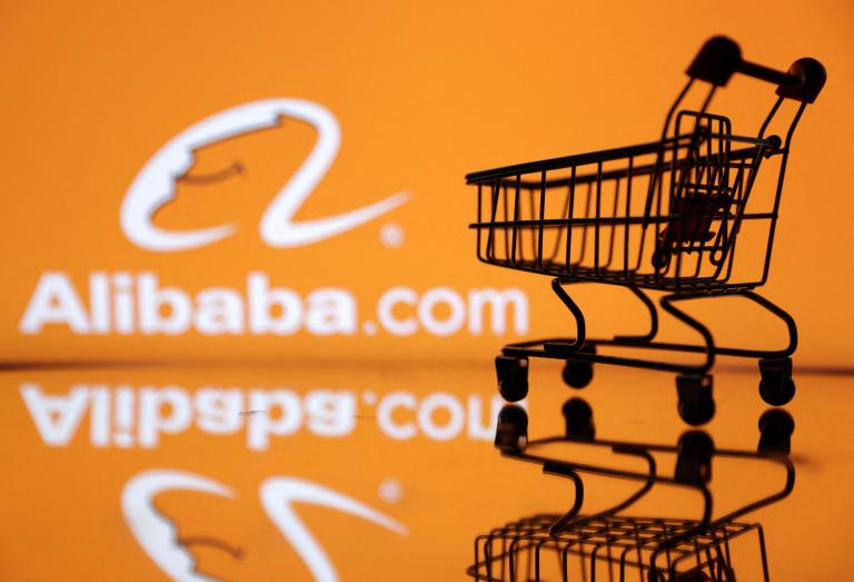 FILE PHOTO: Illustration shows Alibaba logo