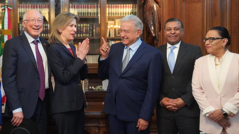 Andrés Manuel López Obrador se reunió con la asesora presidencial de Seguridad Nacional estadounidense, Elizabeth Sherwood-Randall. Foto: Cortesía