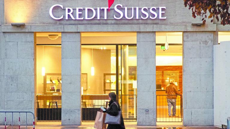 FILE PHOTO: Logo of Swiss bank Credit Suisse is seen in Bern