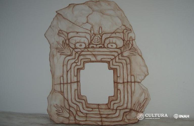 El bajorrelieve representa a un "monstruo de la tierra", criatura cosmogónica que aparece con frecuencia en la iconografía olmeca. Foto EE: Cortesía INAH