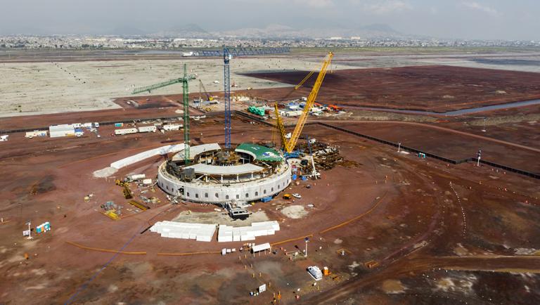 Imagen de las obras del cancelado aeropuerto en Texcoco, Estado de México. Foto: Archivo EE