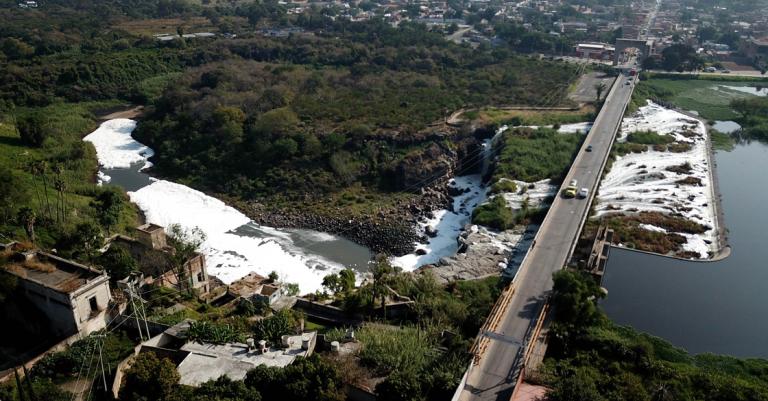 Río Santiago, Jalisco. Foto: Cortesía Twitter Semarnat