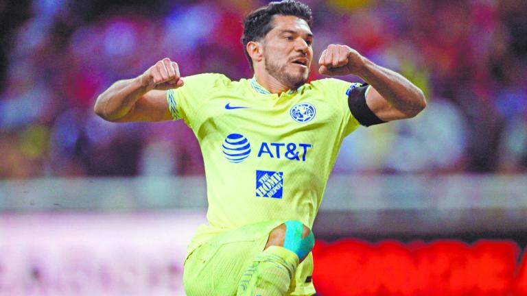 Henry Mart�n jugador de America celebra su anotaci�n, esto en partido correspondiente a la Jornada 12 del Torneo Clausura  Temporada 2022-2023 de la Liga MX.