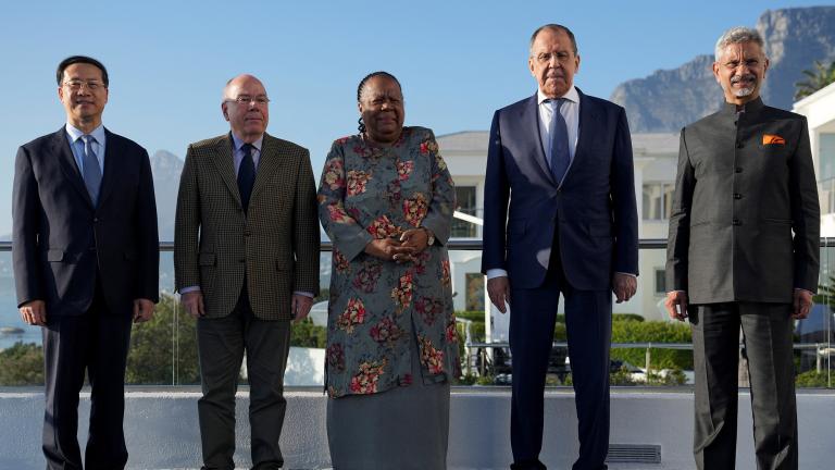 Reunión de ministros de Relaciones Exteriores de los BRICS en Ciudad del Cabo. Foto: Reuters