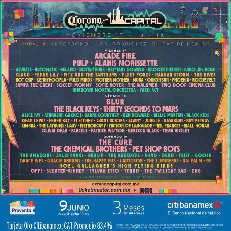 Cartel oficial Corona Capital 2023