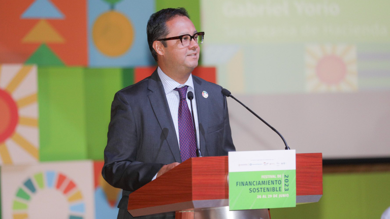 Gabriel Yorio, subsecretario de Hacienda, participó en la inauguración del Festival de Financiamiento Sostenible 2023. Foto EE: Cortesía Twitter / Gabriel Yorio, subsecretario de Hacienda, participó en la inauguración del Festival de Financiamiento Sostenible 2023. Foto EE: Cortesía Twitter