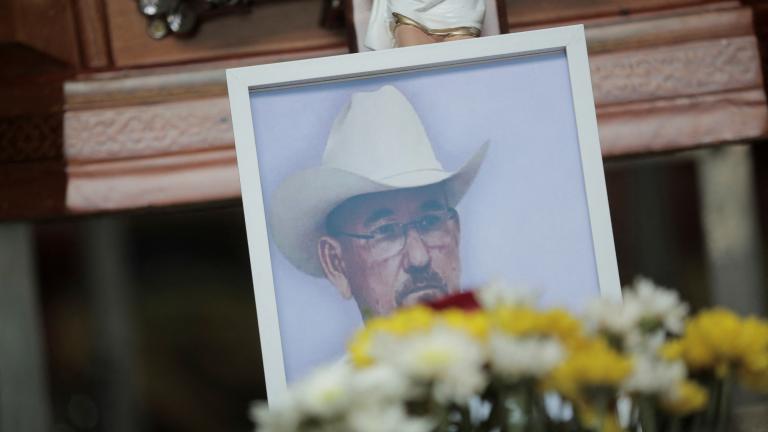 Funeral de Hipólito Mora, en Felipe Carrillo Puerto, Michoacán, 30 de junio de 2023. Foto: Reuters