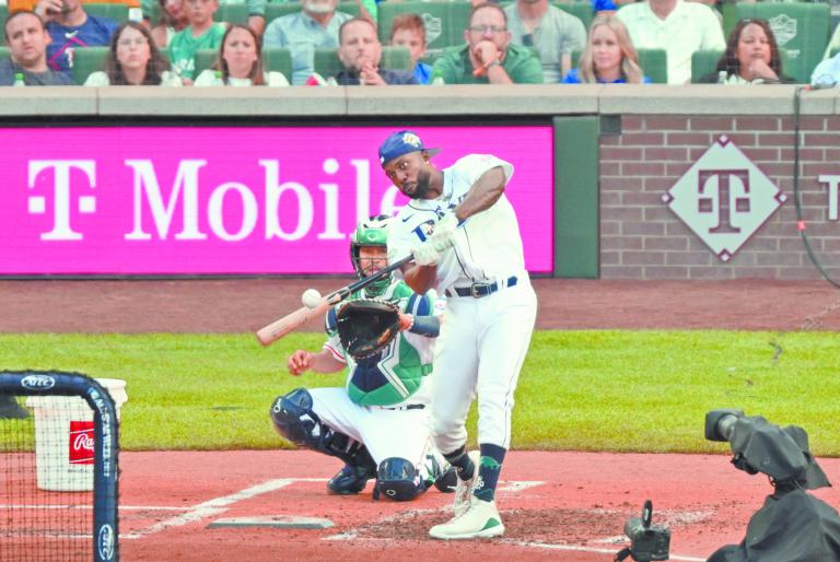 Randy Arozarena fue subcampeón del Home Run Derby 2023 con 23 jonrones, 2 menos que Vladimir Guerrero Jr. Arozarena fue el tercer mexicano en este show después de Vinicio Castilla (1998) y Adrián González (2009 y 2011). Foto: Reuters