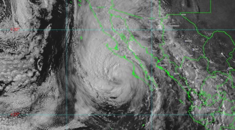 Se teme que el huracán Hilary todavía provoque fuertes lluvias e inundaciones en territorio mexicano. Foto EE: Especial.