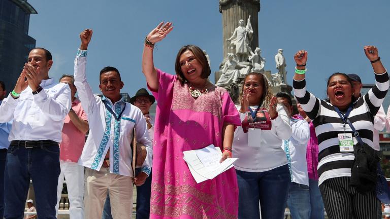 La Senadora mexicana Xóchitl Gálvez fue anunciada como la candidata presidencial de la oposición para las elecciones presidenciales de México 2024, en Ciudad de México, México, el 3 de septiembre de 2023. Foto: Reuters