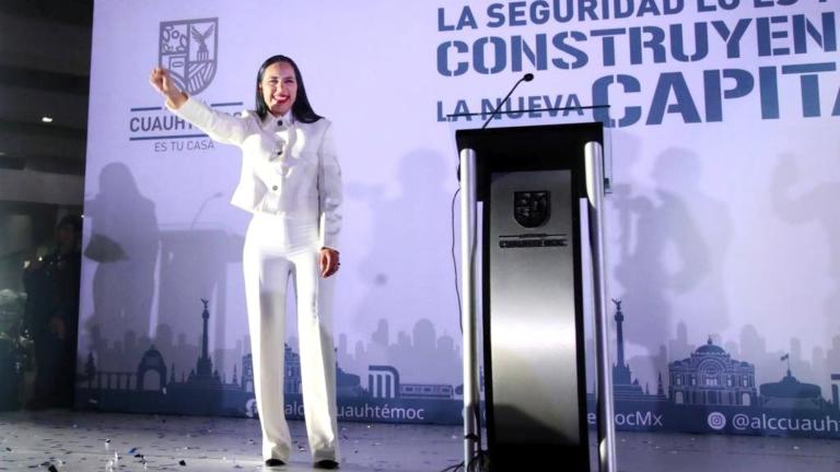 Sandra Cuevas, alcaldesa en Cuauhtémoc, sostuvo que podría arrasar con los candidatos de Morena. Foto EE: Especial.