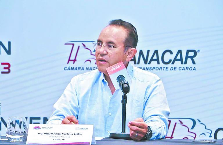 Miguel Ángel Martínez Millán, presidente de la Canacar, señaló que ya hay impacto para el autotransporte de carga.