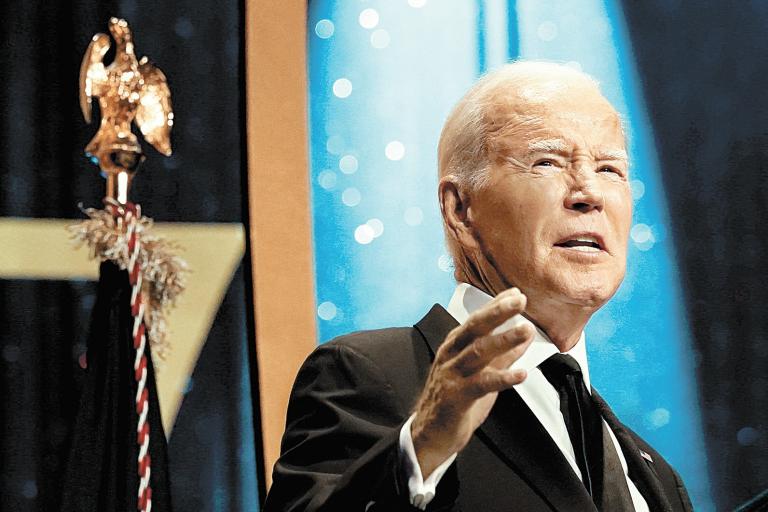 El presidente Joe Biden en una cena en los Premios Phoenix el pasado sábado en Washington. Foto: Reuters