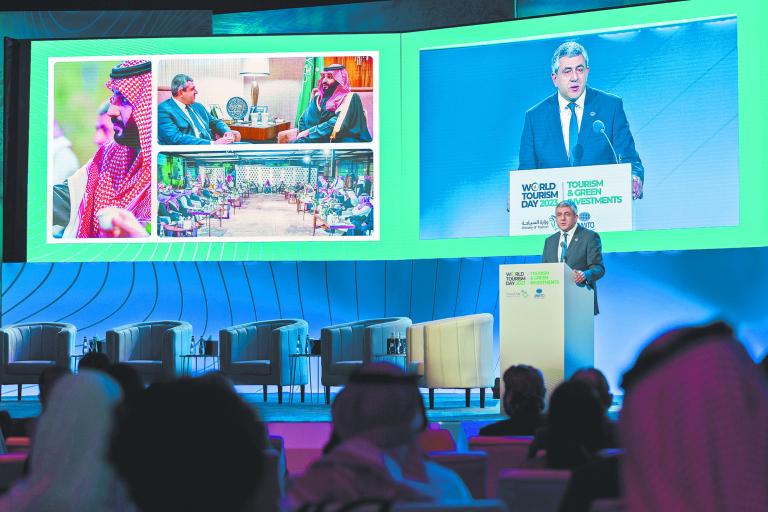 La ceremonia por el Día Mundial del Turismo se llevó a cabo en la Ciudad de Riad, y estuvo a carg del secretario general de la Organización Mundial de Turismo (OMT), Zurab Pololikashvili.