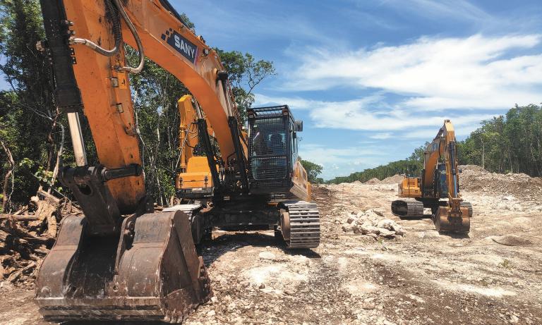 Obras de construcción del Tren Maya en Quintana Roo. Foto: Cuartoscuro.