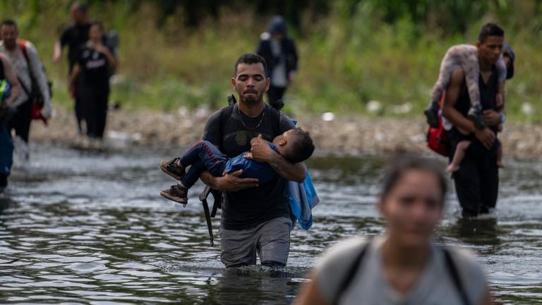 El alcalde de Nueva York visitará el sábado la peligrosa selva del Darién, una región sin caminos entre la frontera de Colombia y Panamá. Foto: AFP