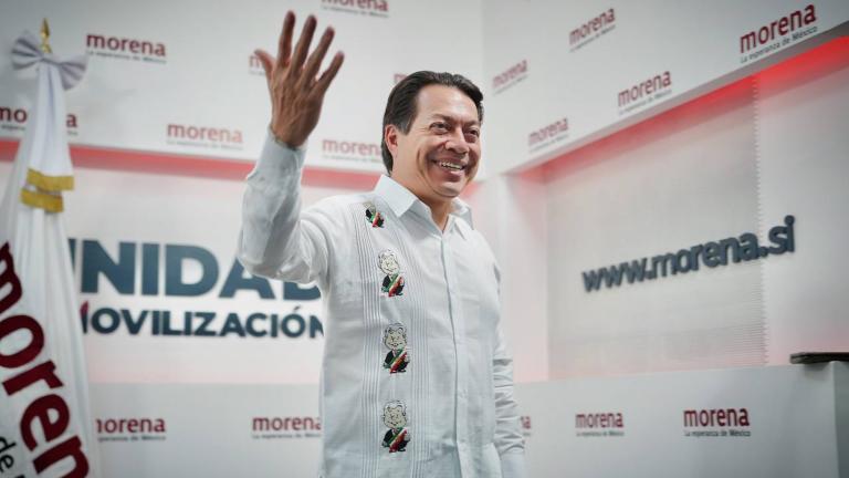 El presidente nacional de Morena, Mario Delgado, anunció que se han divulgado los resultados de encuestas de reconocimiento en nueve entidades que elegirán gobernador o gobernadora en 2023. Foto: Cortesía