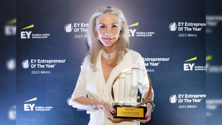 Gina Díez Barroso, la empresaria fundadora de Grupo Diarq fue reconocida con el premio EY Entrepreneur Of The Year 2023 México,