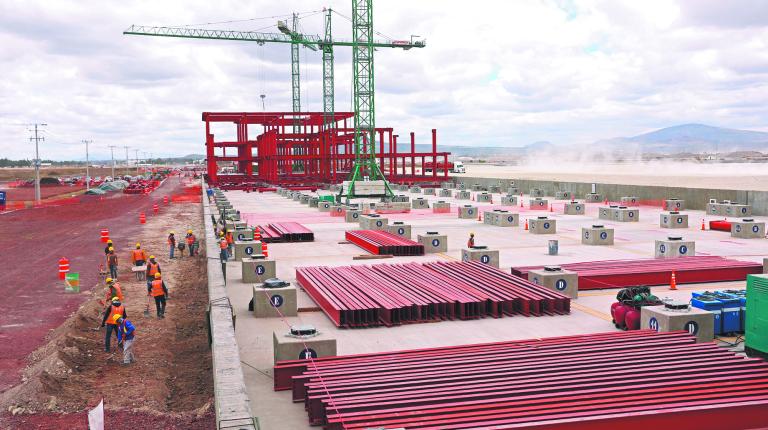 FILE PHOTO: General view of the construction of the terminal building of Mexico's Felipe Angeles airport being built on the Santa Lucia military base, as the outbreak of coronavirus disease (COVID-19) continues, in Zumpango, on the outskirts of Mexico City, Mexico, June 3, 2020. Picture taken June 3, 2020. REUTERS/Henry Romero/File Photo-NARCH/NARCH30