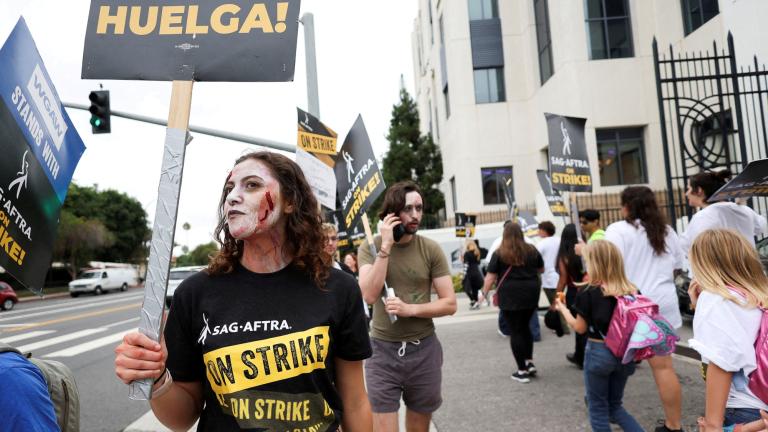 Los miembros del SAG-AFTRA llevan en huelga desde julio. Foto: Reuters.