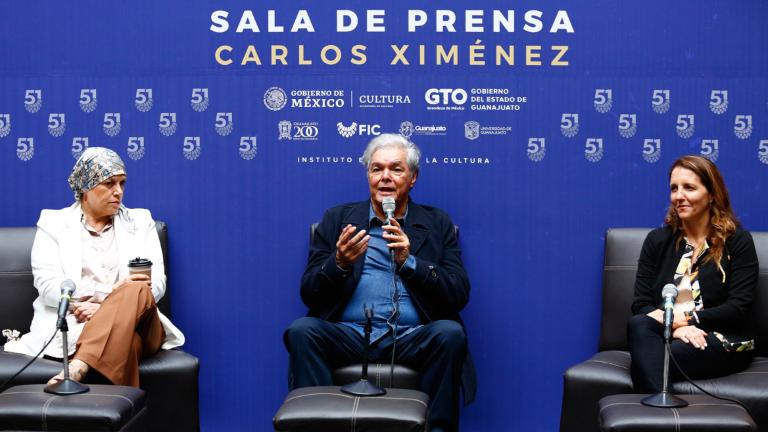 Beatriz Aldaco, Arturo Márquez y Laura Cmet. Foto EE: Cortesía FIC