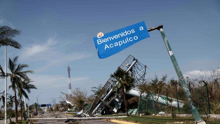 Área siniestrada por el huracán Otis en Acapulco, Guerrero. Foto: AFP