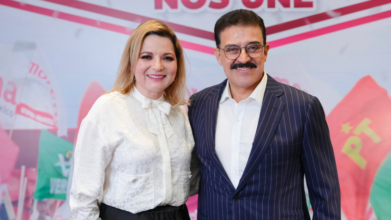 Claudia Delgadillo, diputada morenista y Carlos Lomelí  regidor de Morena en Guadalajara. Foto EE: Cortesía X / @mario_delgado