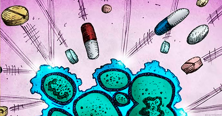 Resistencia antimicrobiana. Ilustración EE: Cortesía / UNAM