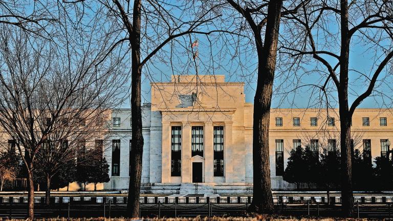 FILE PHOTO: The Federal Reserve building is seen in Washington, DC