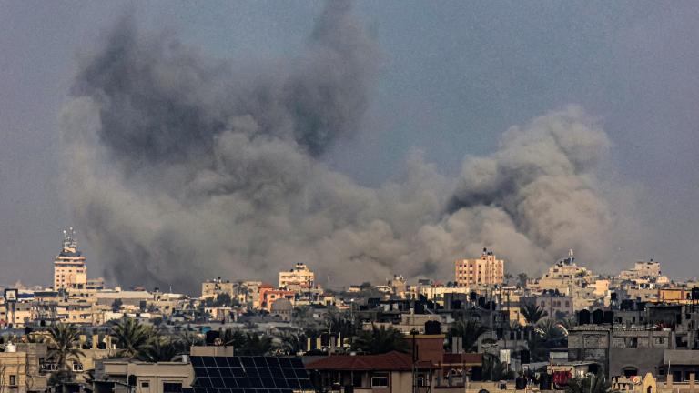 Bombardeos de Israel en la Franja de Gaza. Foto: AFP.