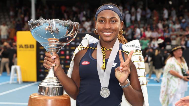 La estadounidense Gauff venció en tres sets (6-7, 6-3, 6-3) a la ucraniana Elina Svitolina. Foto: AFP.