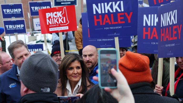 Republican presidential candidate Haley campaigns in Hampton