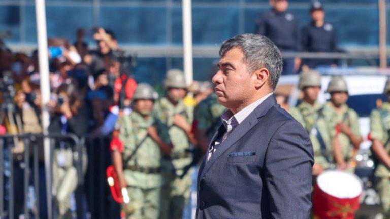 El general Rolando Solano Rivera toma protesta como el nuevo secretario de Seguridad Pública. Foto: Cortesía